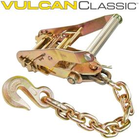 img 1 attached to 🚗 VULCAN Car Tie Downs - Lasso Style with Chain Anchors - 2 Inch x 96 Inch, 4 Pack - Classic Yellow - 3,300 Pound Safe Working Load - Enhanced SEO