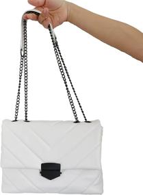 img 2 attached to White Crossbody Shoulder Handbags Synthetic