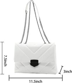 img 3 attached to White Crossbody Shoulder Handbags Synthetic