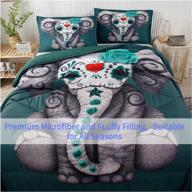 2-piece elephant print comforter set for teens boys and girls - cute animal design bedding, perfect elephant gift - ultra soft microfiber - elephant twin size comforter bedding collections+ logo