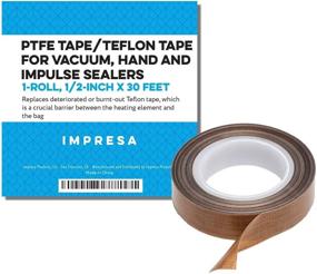 img 1 attached to 🔒 High-Quality PTFE Tape / Teflon Tape (1/2-inch x 30 feet) - Perfect for Vacuum, Hand, and Impulse Sealers - Compatible with FoodSaver, Seal A Meal, Weston, Cabella's - By IMPRESA