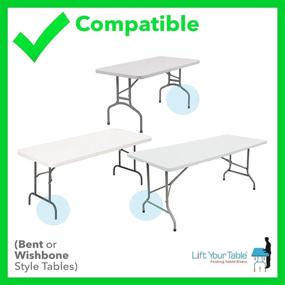 img 3 attached to Lift Your Table Leg Extensions: Boost Your Wishbone/Bent 🪑 Leg Folding Table to Counter Height with Hard Foot Support