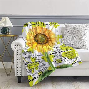 img 3 attached to Одеяло для дочки Sunflower 50X40 дюймов