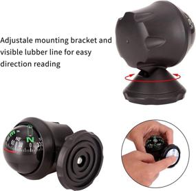 img 1 attached to Enhance Your Golf Cart with a Universal Adjustable Golf Cart Compass Ball Dash Mount: Find Direction with Ease!