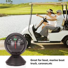 img 3 attached to Enhance Your Golf Cart with a Universal Adjustable Golf Cart Compass Ball Dash Mount: Find Direction with Ease!