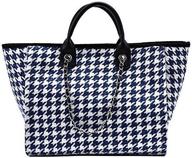 👜 designer ladies large tote purses: stylish houndstooth handbags for women – perfect shoulder bag for work logo