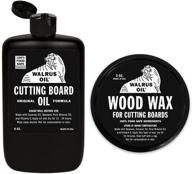 🔪 walrus oil - cutting board oil and wood wax set: ideal for cutting boards, butcher blocks, spoons, and bowls. 100% food-safe enhancement. logo