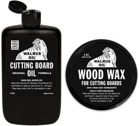 img 3 attached to 🔪 WALRUS OIL - Cutting Board Oil and Wood Wax Set: Ideal for Cutting Boards, Butcher Blocks, Spoons, and Bowls. 100% Food-Safe Enhancement.