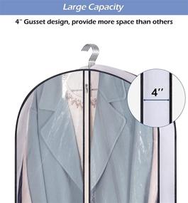 img 3 attached to 👗 SLEEPING LAMB 60'' Gusseted Garment Bags: Clear Dress Storage for Long Gowns, Coats, Sweaters - Hanging Clothes Organizer - 2 Packs