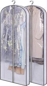 img 4 attached to 👗 SLEEPING LAMB 60'' Gusseted Garment Bags: Clear Dress Storage for Long Gowns, Coats, Sweaters - Hanging Clothes Organizer - 2 Packs