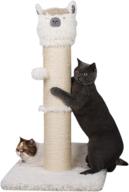 🐱 petnpurr alpaca cat scratching post: 32.5” tall with dangling ball, ideal for large, multiple cats - promotes vertical stretching, play, and lounging logo