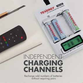 img 2 attached to Tenergy TN156 4-Bay Compact AA/AAA NiMH NiCD LCD Battery Charger - The Perfect Charger for AA and AAA Rechargeable Batteries, Ideal for Daily Use with Various Electronic Devices