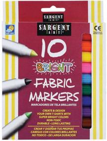 img 2 attached to 🌈 Vibrantly Colored Sargent Art 22-1568 10-Count Bright Fabric Markers: Perfect for DIY Fashion Projects