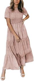 img 4 attached to 👗 Zattcas Womens Summer Casual Smocked Dresses: Effortlessly Stylish Women's Clothing