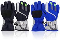 🧤 waterproof and warm adjustable winter gloves for kids - orvinner 2 pairs of toddler girls boys snow gloves, ideal for skiing and snow activities logo