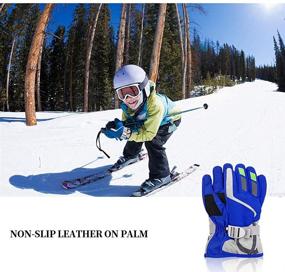 img 1 attached to 🧤 Waterproof and Warm Adjustable Winter Gloves for Kids - ORVINNER 2 Pairs of Toddler Girls Boys Snow Gloves, Ideal for Skiing and Snow Activities