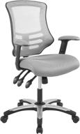 enhance work efficiency with the modway calibrate mesh adjustable computer desk office chair in gray logo