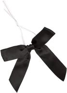 🎁 juvale satin twist tie bows (black, 3 in, 100 pack) - elegant and versatile decorative accessories for gifts, party favors, and crafts logo