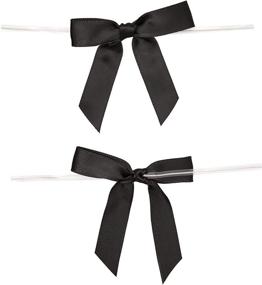 img 3 attached to 🎁 Juvale Satin Twist Tie Bows (Black, 3 in, 100 Pack) - Elegant and Versatile Decorative Accessories for Gifts, Party Favors, and Crafts