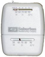 🌡️ white suburban 161154 wall thermostat for heat-only systems logo