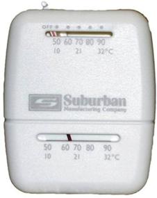 img 2 attached to 🌡️ Белый пригородный 161154 Настенный термостат для систем отопления только для обогрева