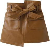 👧 hebuket toddler little leather pockets girls' clothing: trendy skirts & skorts logo