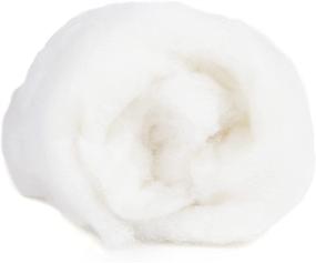img 2 attached to 🐑 DHG Maori Wool: Premium Blend of New Zealand Wools for Needle Felting and Wet Felting, 3.5 OZ / 100 gr, Carded Wool Batt, 100% Pure Wool, Snow White Color