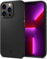 spigen thin fit iphone 13 pro case (2021) - sleek black design for enhanced protection logo