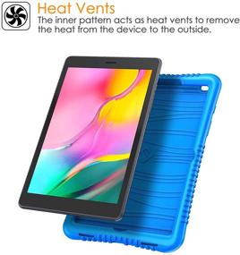 img 1 attached to 📱 Fintie Silicone Case for Samsung Galaxy Tab A 8.0 2019 (No S Pen) - Honeycomb Series: Kid-Friendly, Light, Shockproof Protective Cover in Blue – Compatible with SM-T290 Wi-Fi & SM-T295 LTE Models