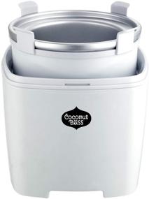 img 2 attached to Coconut Bliss Ice Cream Maker - Easy Automatic Ice Cream Machine with Timer, Includes Bowl + Recipe Book - Organic, Vegan, Non-Dairy, Plant-Based Frozen Dessert Maker, The Bliss Maker™ (White, 1.5L)