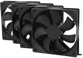 img 1 attached to Rosewill 120mm Case Fan 4-Pack, Long Life Sleeve Bearing Computer Case Fan ROCF-13001, Ultra Quiet Cooling Fan 4 Pack 120 mm Standard Fan