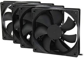 img 2 attached to Rosewill 120mm Case Fan 4-Pack, Long Life Sleeve Bearing Computer Case Fan ROCF-13001, Ultra Quiet Cooling Fan 4 Pack 120 mm Standard Fan