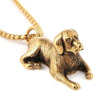 🐶 asalways stainless steel gilded commemorative golden pet dog pendant necklace gift with 22+2 inch chain logo