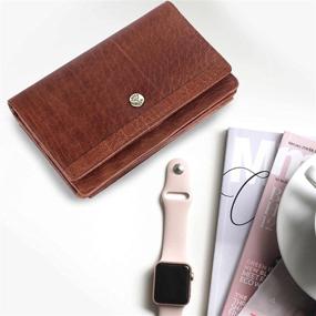 img 3 attached to 👜 LEDERBUCK Genuine Leather Crossbody Wristlet - Stylish Women's Handbag & Wallet for Smartphones