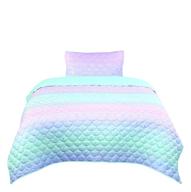 tadpoles mermaid pattern quilt set for girls - twin size, iridescent metallic (mermetqltt) logo