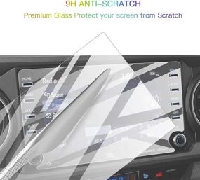 img 1 attached to 📱 Премиум Защитное стекло для экрана для 2020 2021 Tacoma Entune GPS Display – 9H прочность, антицарапающее покрытие, прозрачная HD пленка (8 дюймов со 8 кнопками)