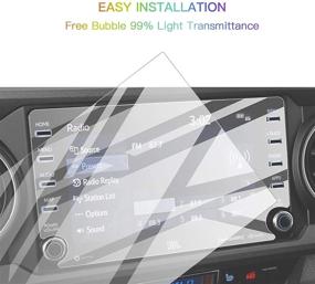 img 3 attached to 📱 Премиум Защитное стекло для экрана для 2020 2021 Tacoma Entune GPS Display – 9H прочность, антицарапающее покрытие, прозрачная HD пленка (8 дюймов со 8 кнопками)