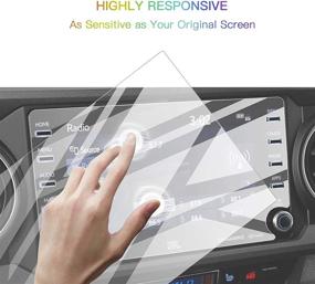 img 2 attached to 📱 Премиум Защитное стекло для экрана для 2020 2021 Tacoma Entune GPS Display – 9H прочность, антицарапающее покрытие, прозрачная HD пленка (8 дюймов со 8 кнопками)