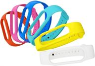 awinner xiaomi mi band 5 smartwatch wristbands: stylish replacement bands in 6 vibrant colors logo