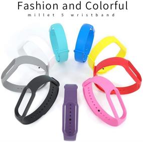 img 2 attached to AWINNER Xiaomi Mi Band 5 Smartwatch Wristbands: Stylish Replacement Bands in 6 Vibrant Colors
