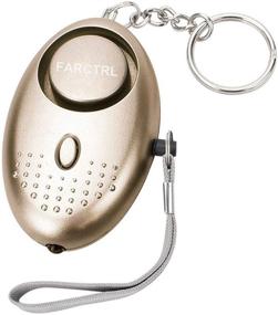 img 4 attached to 🔒 FARCTRL Personal Security Alarm for Women Keychain - 140DB Loudest Emergency Alert Safety Device with LED Light for Runners, Kids, Elderly, Men (Gold)