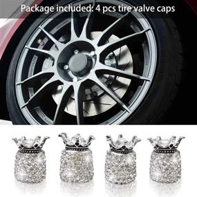 img 3 attached to Rhinestone Attractive Dustproof Accessories Universal Tires & Wheels