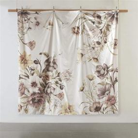 img 2 attached to 🌸 Madison Park 100% Cotton Duvet Set: Beautiful Floral Design, All Season Comfort, Full/Queen Size, Cassandra Blush