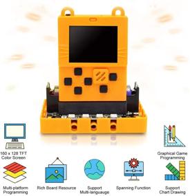 img 3 attached to 🎮 Meowbit Programming Board Game Development Board: Microsoft Makecode Arcade Compatible, 160x128 Screen, macOS & Windows Support, with Orange Silicone Case