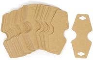 🏷️ honbay 100 шт. пустых крафт-бумажных карточек для ювелирных изделий с навеской - 9,5 х 4,5 см, коричневые, для ожерелий, серег и браслетов. логотип