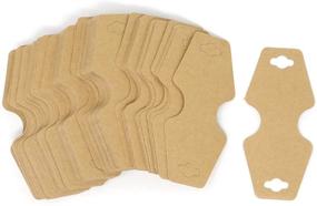 img 4 attached to 🏷️ Honbay 100 шт. пустых крафт-бумажных карточек для ювелирных изделий с навеской - 9,5 х 4,5 см, коричневые, для ожерелий, серег и браслетов.