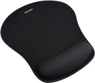 🖱️ tecknet ergonomic gaming office mouse pad mat mousepad with wrist support - non-slip rubber base - textured surface - black logo