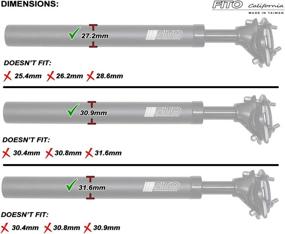 img 3 attached to 🚲 Fito Taiwan Made Performance Edition 6061 Aluminum Alloy Bicycle Seatpost with Suspension - Sizes 27.2, 30.9, 31.6 (350mm)