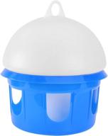 🐦 pigeon feeder - large capacity automatic water dispenser for pet birds, pigeons, and parrots - cage accessories (6.5l, white and blue) logo