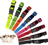 🐶 puppy id collars: adjustable breakaway nylon with record keeping charts - 8pcs set logo